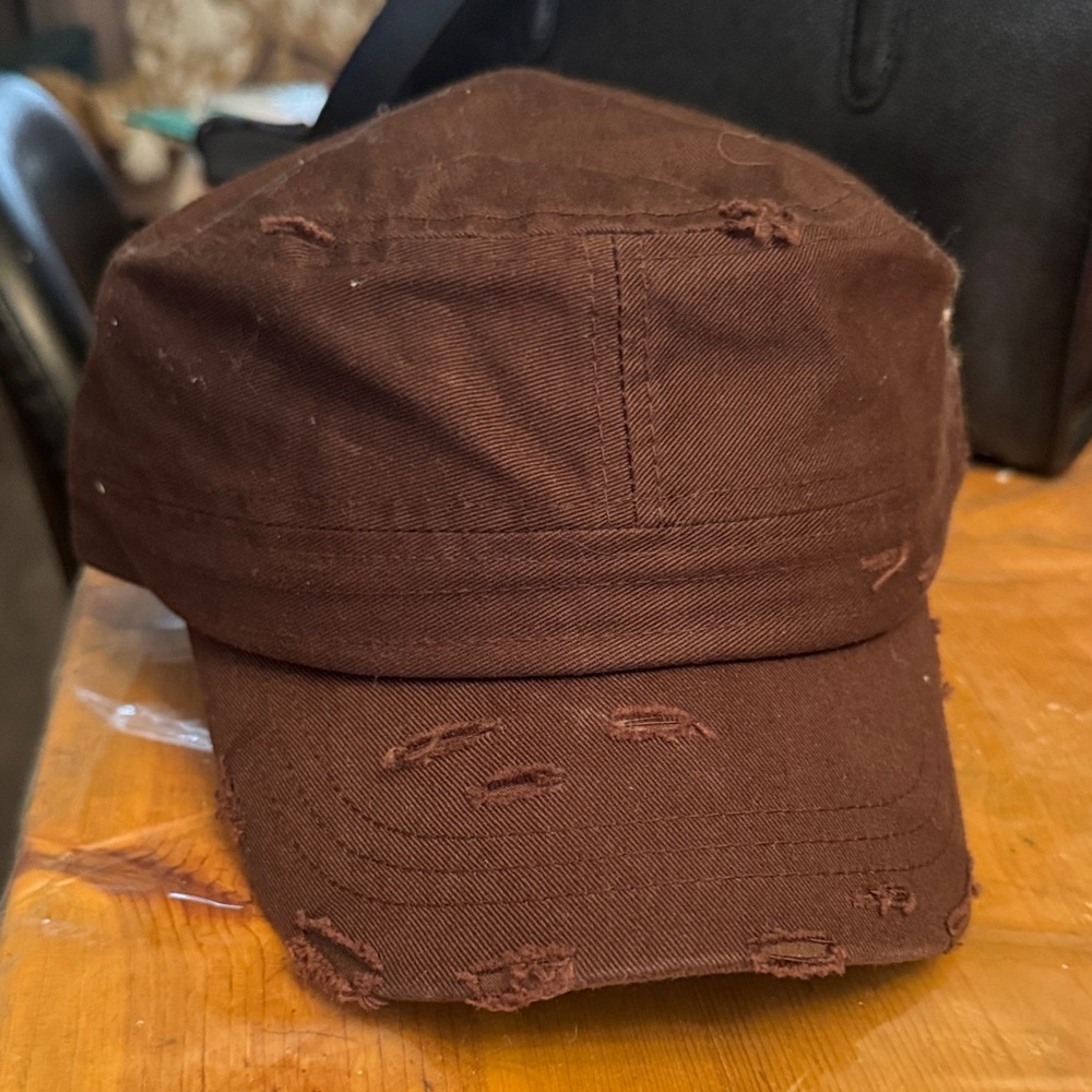 2 Distressed Brown Cap